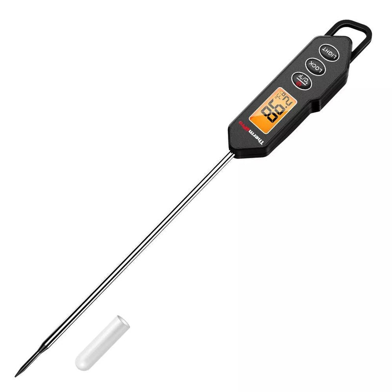 ThermoPro Digital Instant-Read Food & Meat Thermometer with Built-in Magnet & Hook, Black H7