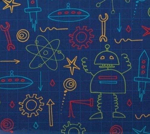 Thermos Kids Standard Insulated Soft Reusable Lunch Bag, Robot Doodles K0