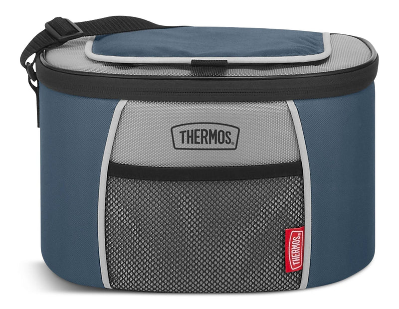 Thermos Soft Cooler with Shoulder Strap, 6-Can Capacity, Blue, PVC-Free N2