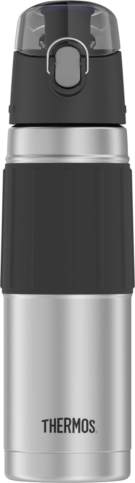 Thermos Stainless Steel Water Bottle, 530-mL, Black, with Push Button Lid P2