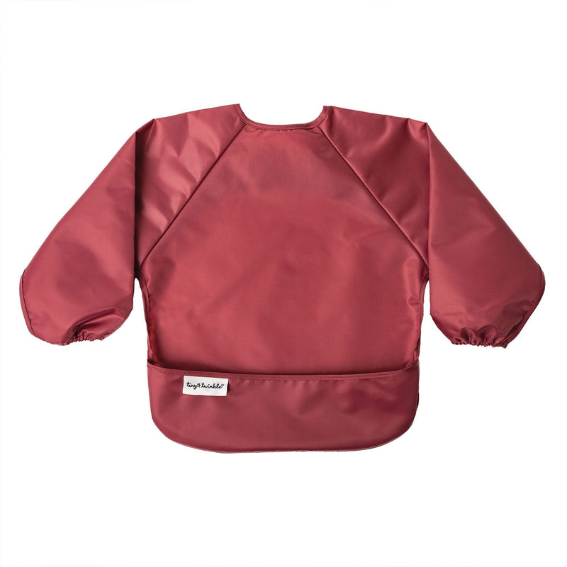 Tiny Twinkle Mess-Proof Apron Bibs, Rose Burgundy, 2-pk V5