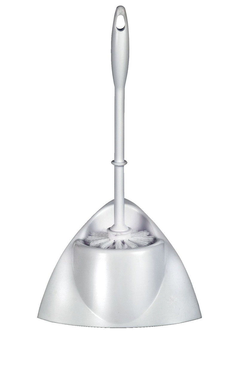 Toilet Brush with Stand, White W9