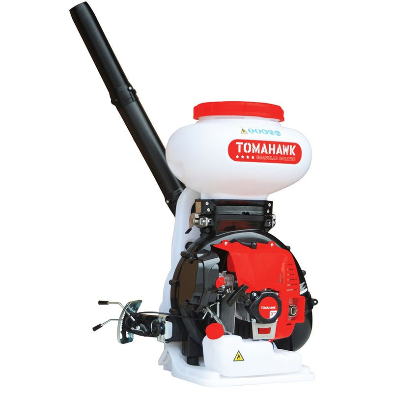 Tomahawk 4-Gallon Backpack Motorized Fertilizer/Ice Melter Spreader O0
