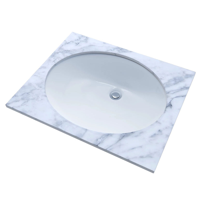 Toto 17x14-in Oval Vessel Cotton Undercounter Sink/Lavatory V5