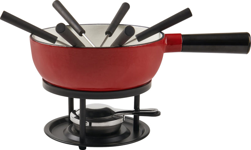 Trudeau Cast Iron Cheese Fondue Burner, Red A5