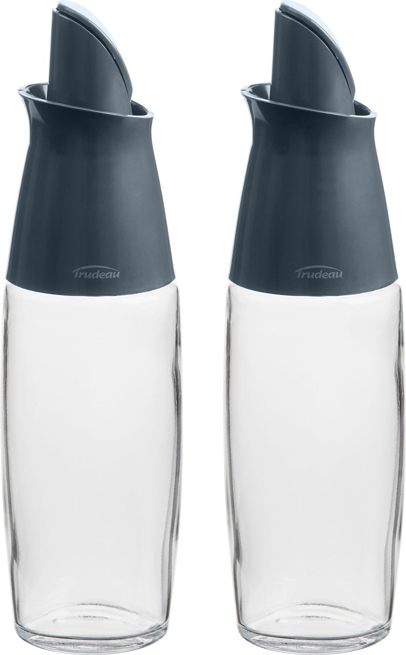 Trudeau Glass Automatic Oil Bottle Dispenser Set, 2-pc, Clear R3
