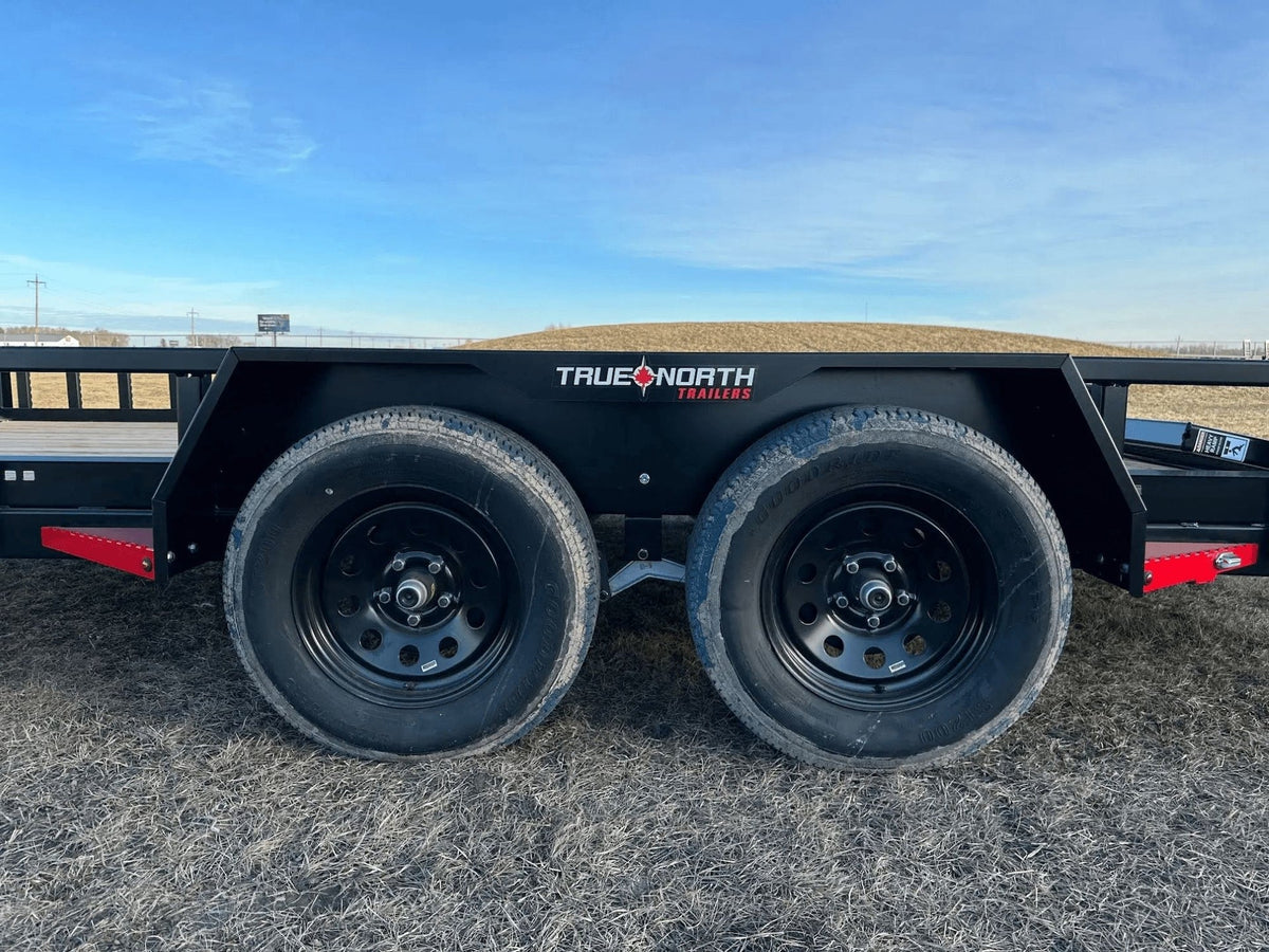 True North 83-in x 16-ft Tandem Axle Utility Trailer, Black