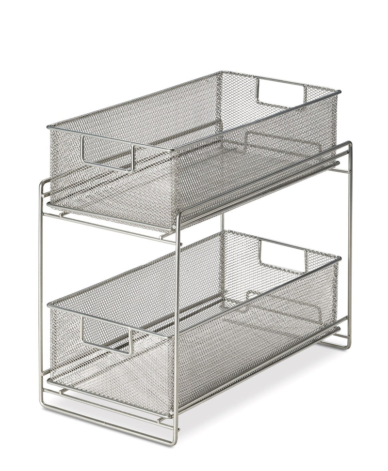 Type A Alpha Under-Sink Metal Storage Organizer Rack/Stand with Pull-Out Basket Drawers V4