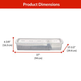 type A Clarity Transparent Under the Bed Storage Box with Lid, 50-L
