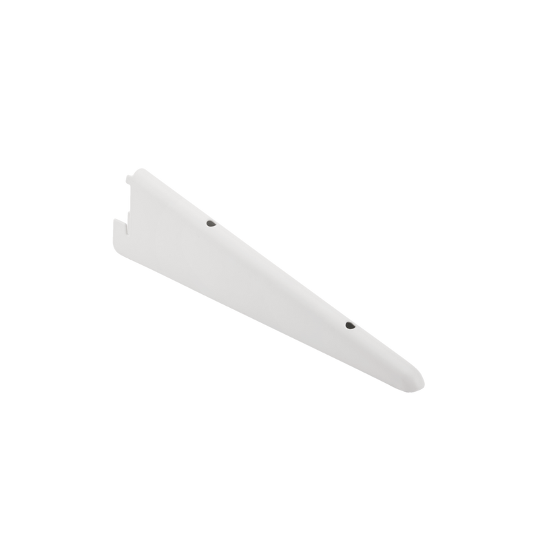type A Double Track S-32 Shelf Bracket for Indoor Use, White, 7-in J8