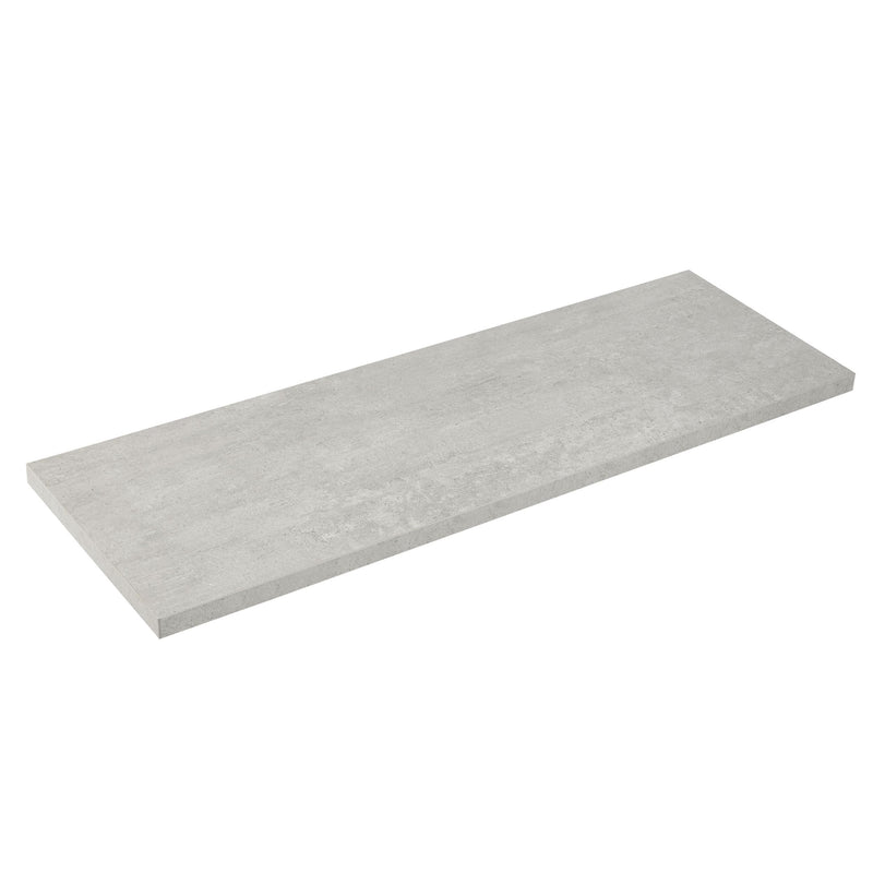 type A Floating Wall Shelf Board, Grey Concrete, 12 x 24-in M1