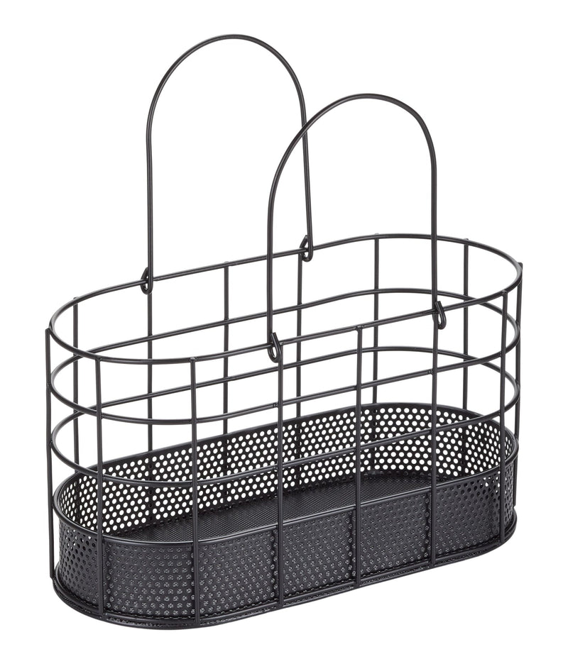 Type A Metal Shower Caddy for Storage/Carrying, Black F2