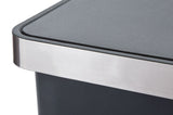 type A Slim Black Resin Garbage Can, 45-L