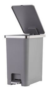 Type A Slim Grey Resin Garbage Can, 15-L