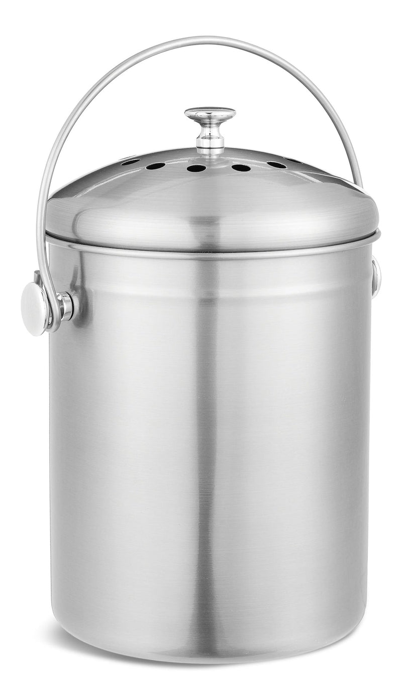 type A Stainless Steel Circular Compost Bin, 4-L R7