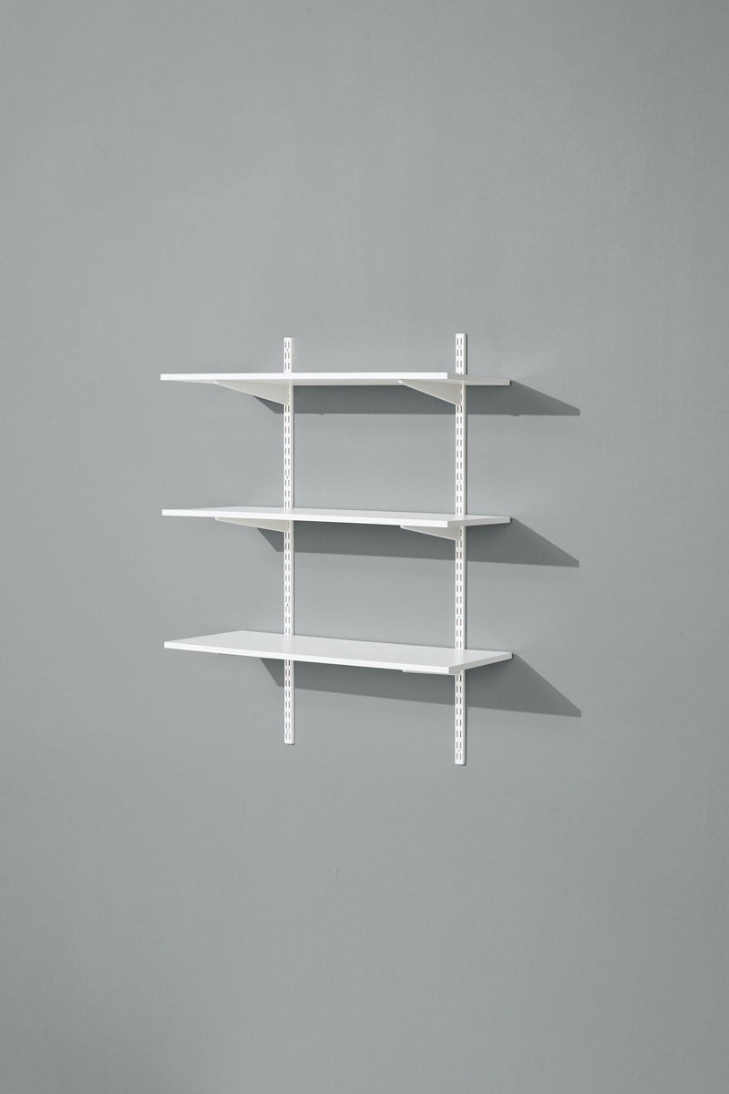 type A Wooden Floating Wall Shelf Board, White, 16 x 35-in W9
