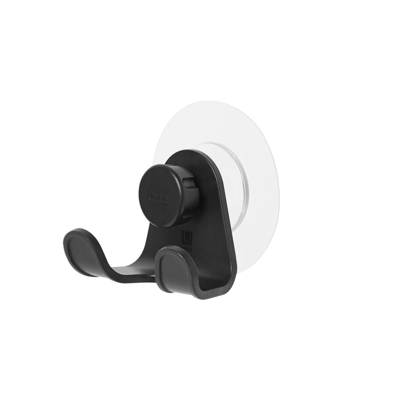 Umbra Flex Adhesive Rust-Resistant Double Shower Hook, Black A6