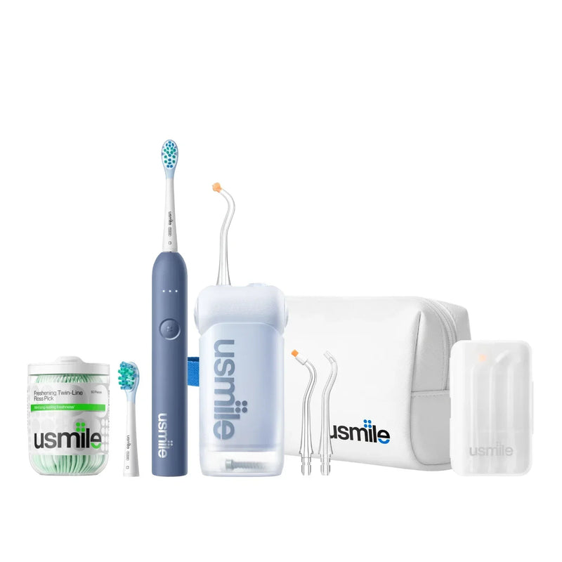 usmile C10 Water Flosser x P10 S Electric Toothbrush Travel Pack L4