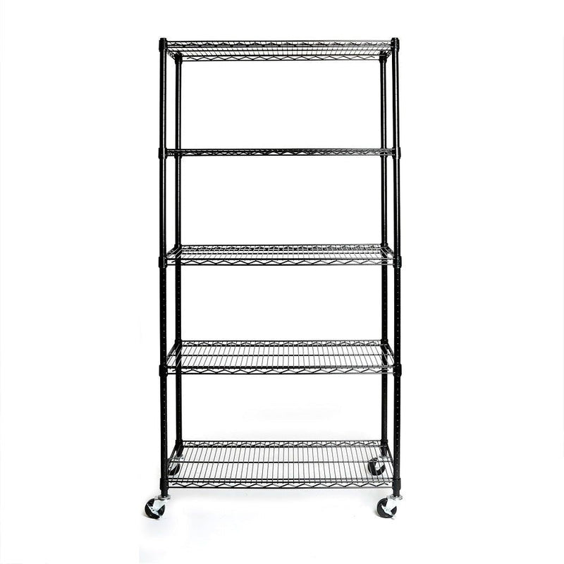 Vancouver Classics 5-Tier NSF Steel Shelving, 36-in x 18-in x 72-in, Black B2