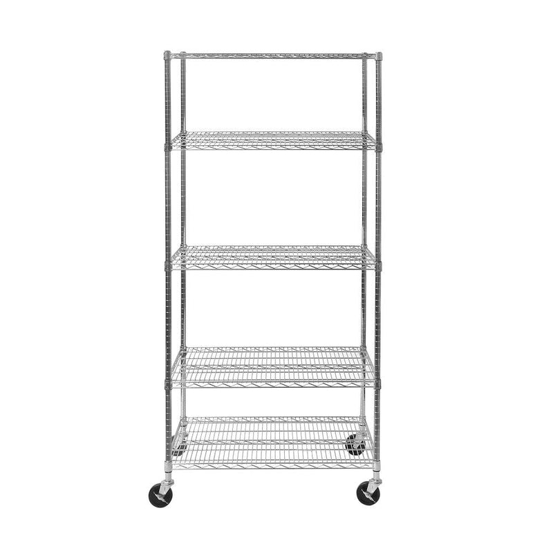 Vancouver Classics 5-Tier Shelving, 36-in x 24-in x 72-in, Chrome U3