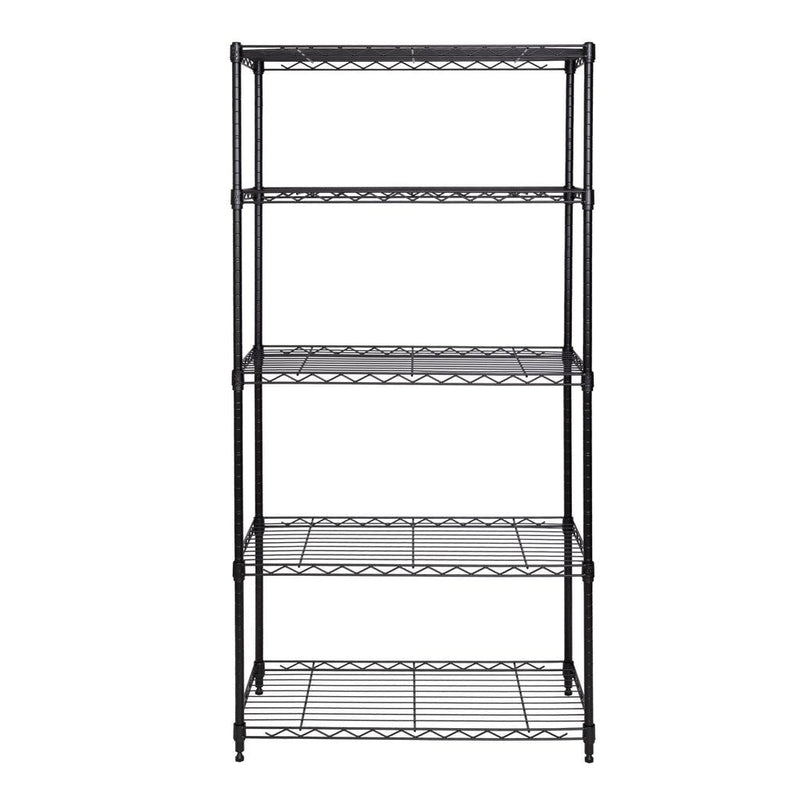 Vancouver Classics 5-Tier Steel Shelving, 30-in x 14-in x 60-in, Black L5