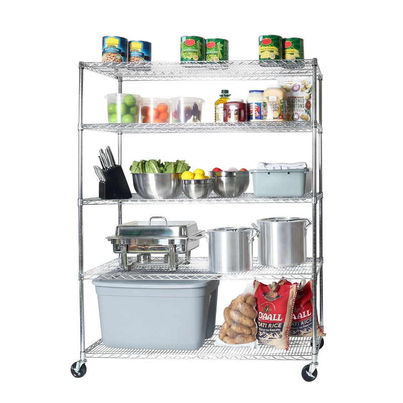 Vancouver Classics 5-Tier Steel Shelving Rack, 60-in x 24-in x 72-in B3