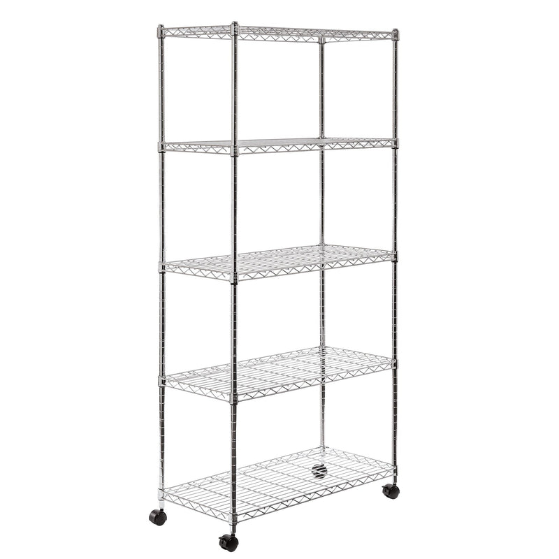 Vancouver Classics, 5-Tier Steel Wire Shelving, 30-in x 14-in x 60-in, Chrome A0