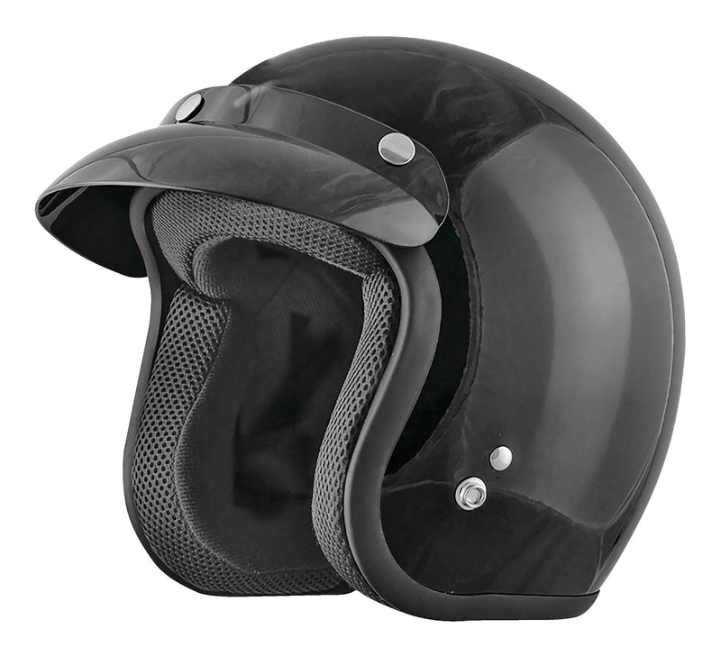 VCAN Adult Open-Face Motorcycle Helmet, Black, Assorted Sizes G8