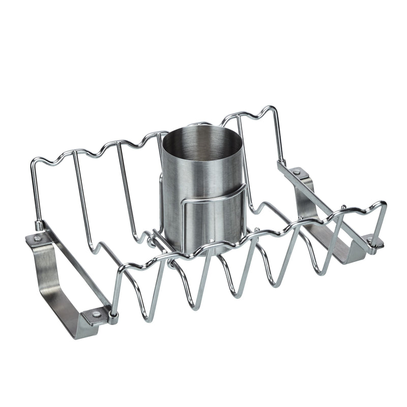 Vermont Castings Stainless Steel Chicken Roaster & Rib Rack for Grilling/Roasting, 11-in Y4