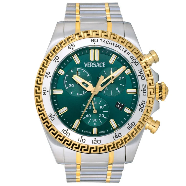 Versace Chrono X Green Dial Men's Watch I8