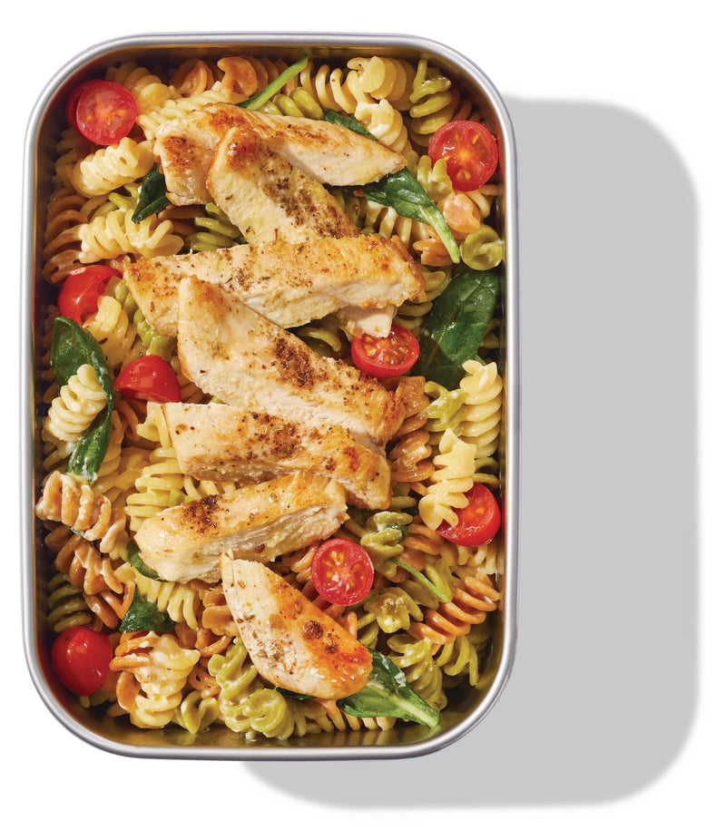 Vida by PADERNO 1-Compartment Stainless Steel Bento Lunch Box Food Storage Container with Leakproof Lid, Blue, 1.3-L Z9