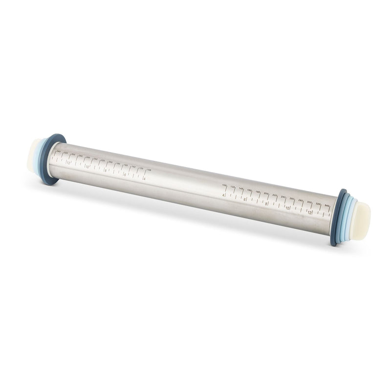 Vida by PADERNO Adjustable Stainless Steel Rolling Pin with Thickness Rings P6
