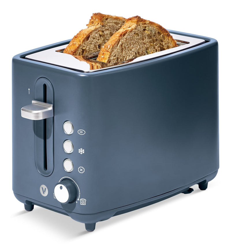 Vida by PADERNO Colour Series 2-Slice Toaster with 3 Settings, Bluefin C0