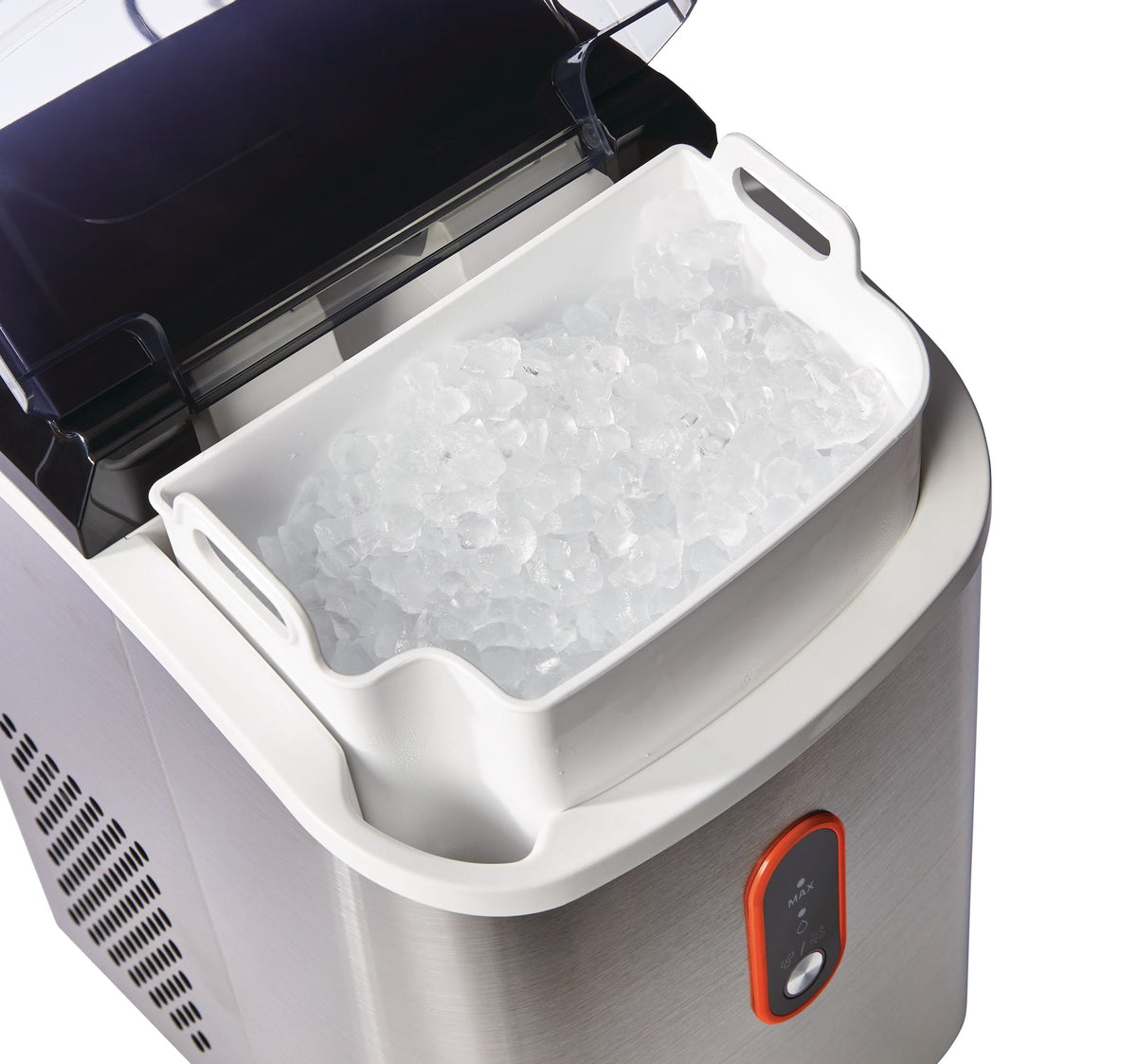 Vida by PADERNO Countertop Soft Nugget Ice Maker, 33-lb Ice/Day, Stainless Steel