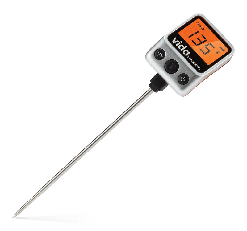 Vida by PADERNO Digital Instant Read BBQ Food Thermometer with Stainless Steel Probe Z9