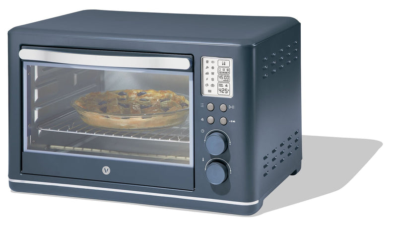 Vida by PADERNO Digital Multi-Functional Air Fryer Toaster Oven with 11 Pre-Set Functions, Bluefin, 6-Slices F0