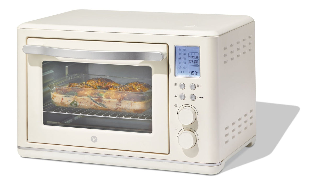 Vida by PADERNO Digital Multi-Functional Air Fryer Toaster Oven with 11 Pre-Set Functions, Shortbread, 6-Slices