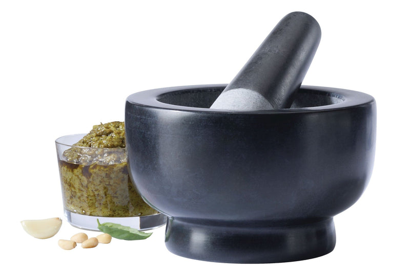 Vida By Paderno Granite Mortar & Pestle, Black V4