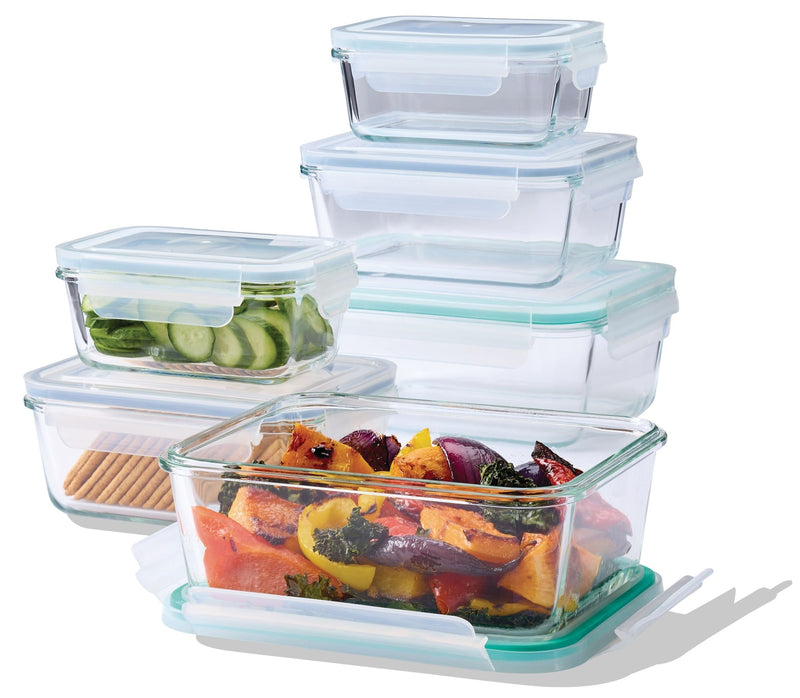 Vida By Paderno Rectangular Glass Food Storage Container Set, 12-pc Z9