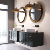 VIGO Anvil Matte Stone Round Composite Vessel Bathroom Sink/Basin with Deep Bowl, White