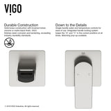 VIGO Atticus Brushed Nickel Wall Mount Bathroom Faucet
