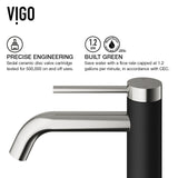 VIGO Cadman ConcretoStone Grey Bathroom Sink/Basin Set with Lexington Faucet and Rectangular Vessel