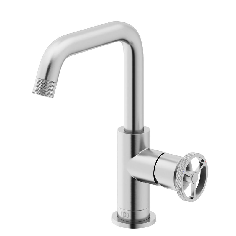 VIGO Cass 9-in Single-Hole Bathroom Faucet, Various Finishes M9