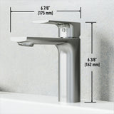VIGO Davidson Single Handle Single Hole Bathroom Sink Faucet, WaterSense Certified, Brushed Nickel