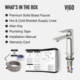 VIGO Davidson Single Handle Single Hole Bathroom Sink Faucet, WaterSense Certified, Brushed Nickel