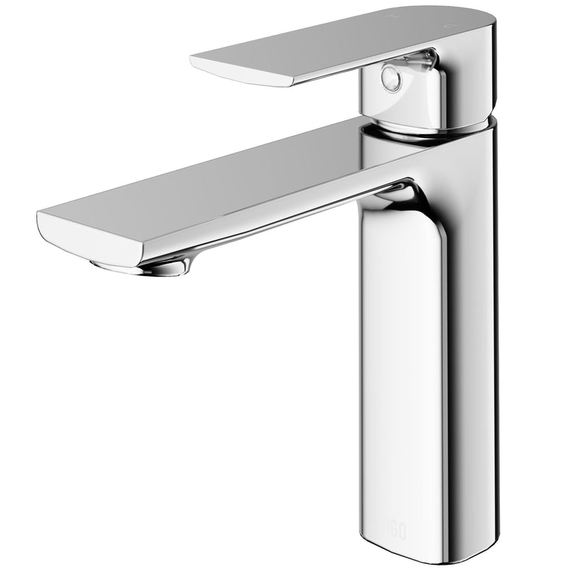 VIGO Davidson Single Handle Single Hole Bathroom Sink Faucet, WaterSense Certified, Chrome Z9