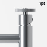 VIGO Duomo Gothic ConcretoStone Grey Bathroom Sink/Basin Set with Cass Faucet and Rectangular Vessel