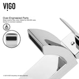 VIGO Duris Single Handle Single Hole Bathroom Sink Faucet, WaterSense Certified, Chrome