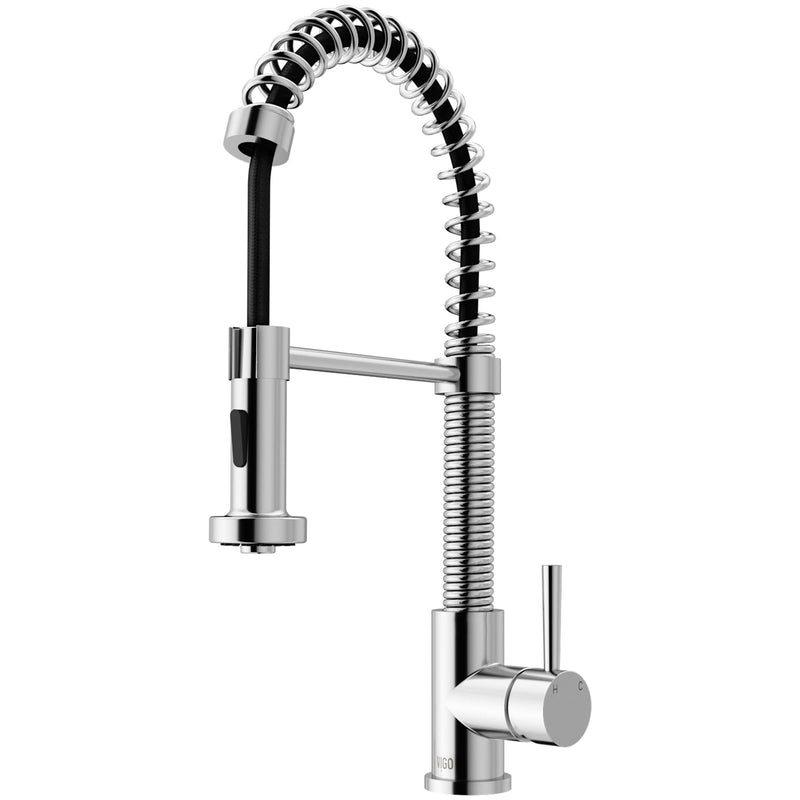 VIGO Edison Single Handle Pull Down Kitchen Faucet, Chrome K3