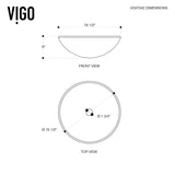 VIGO Glass Sheer Black Bathroom Sink/Basin Set with Duris Faucet and Round Vessel